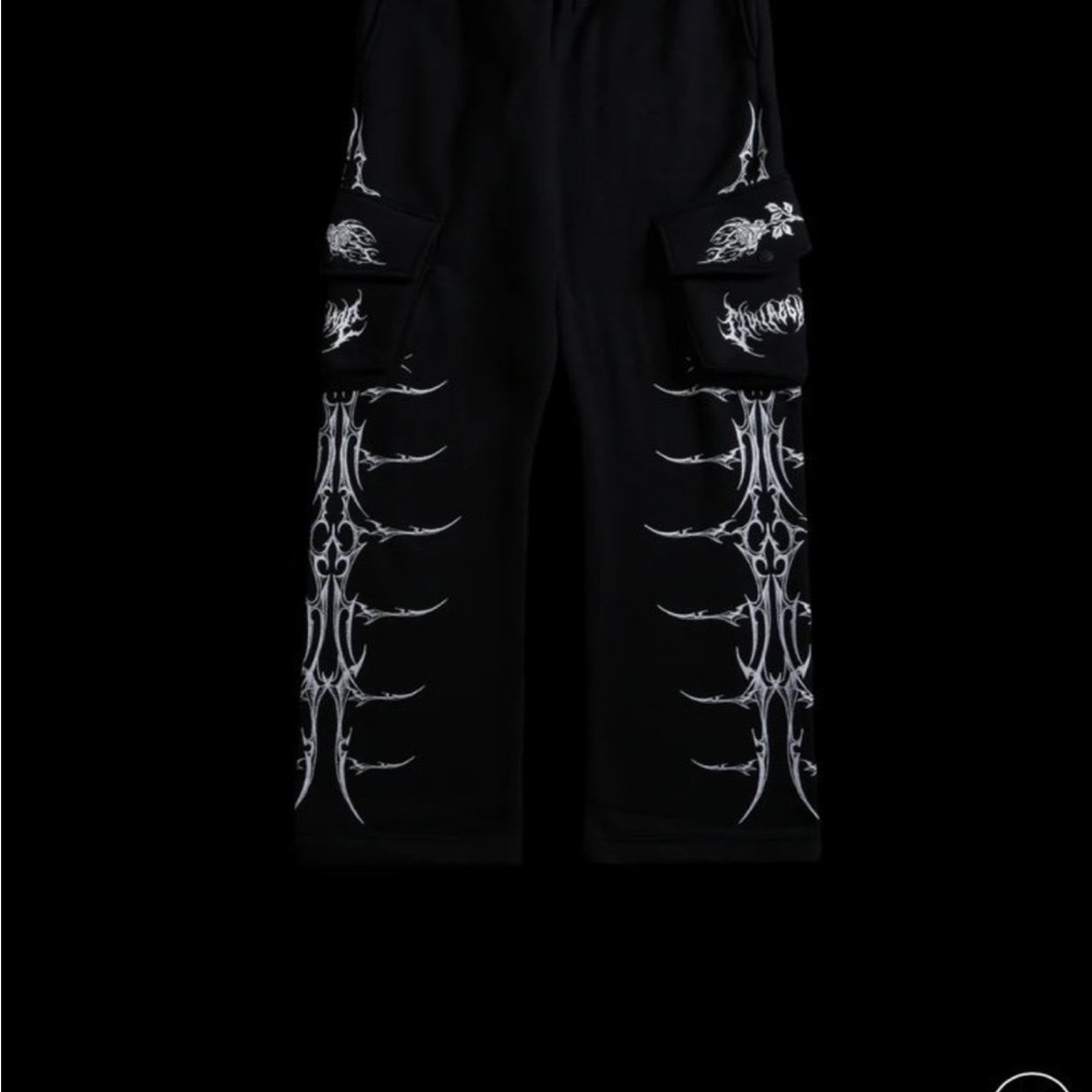 Civil Regime Black Wide Leg Fleece Pants
